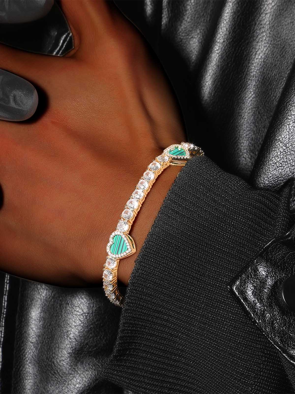 Colorful Heart Tennis Chain Premium Light Luxury Zircon Jewelry - Image 18