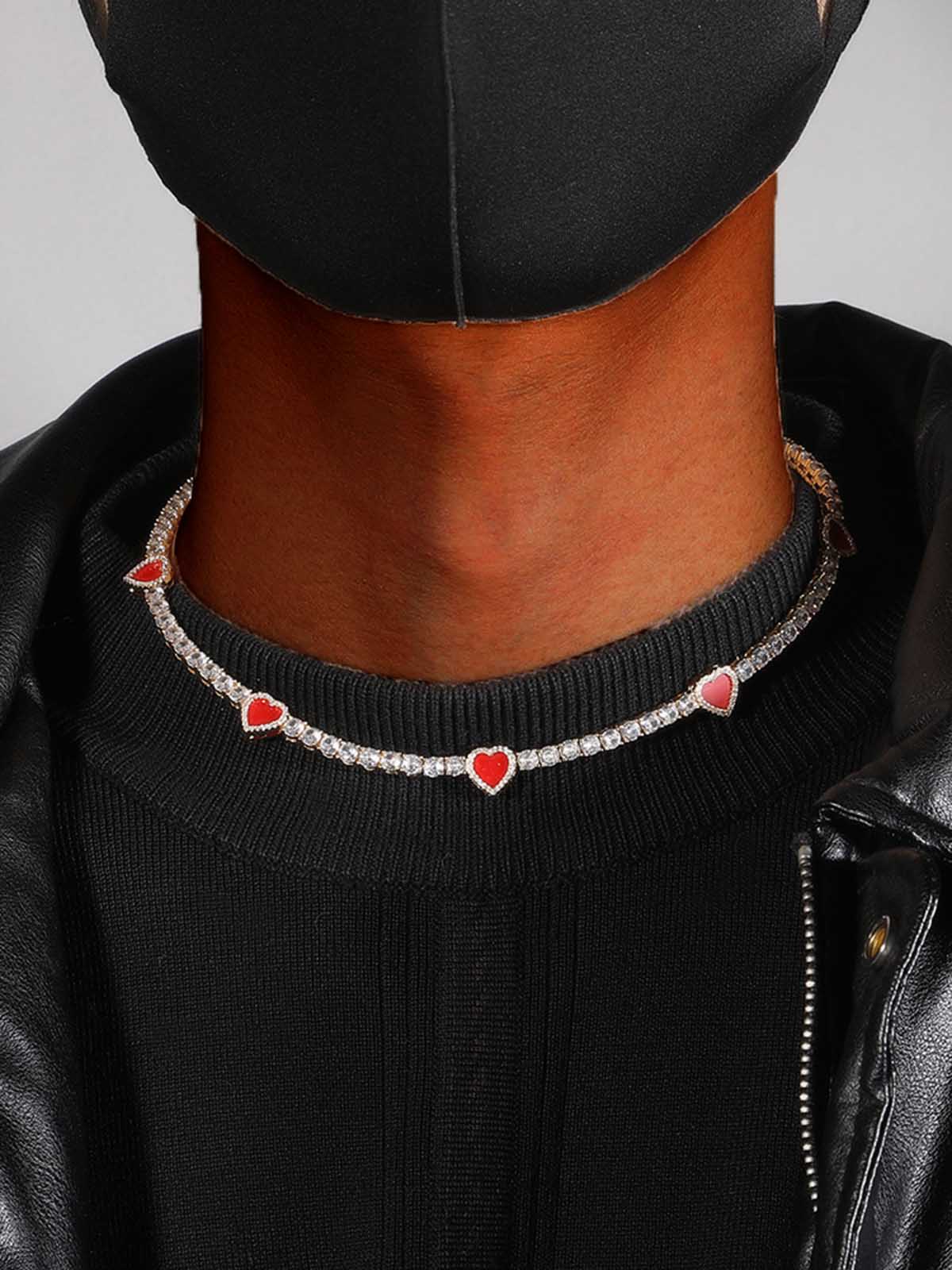Colorful Heart Tennis Chain Premium Light Luxury Zircon Jewelry - Image 19