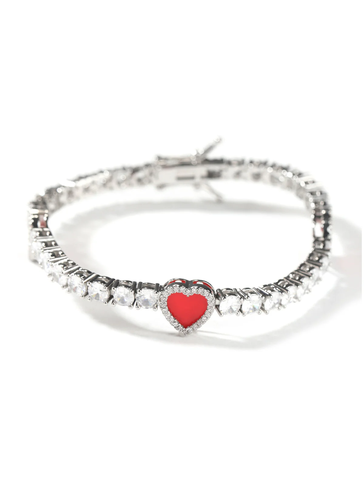 Colorful Heart Tennis Chain Premium Light Luxury Zircon Jewelry - Image 7
