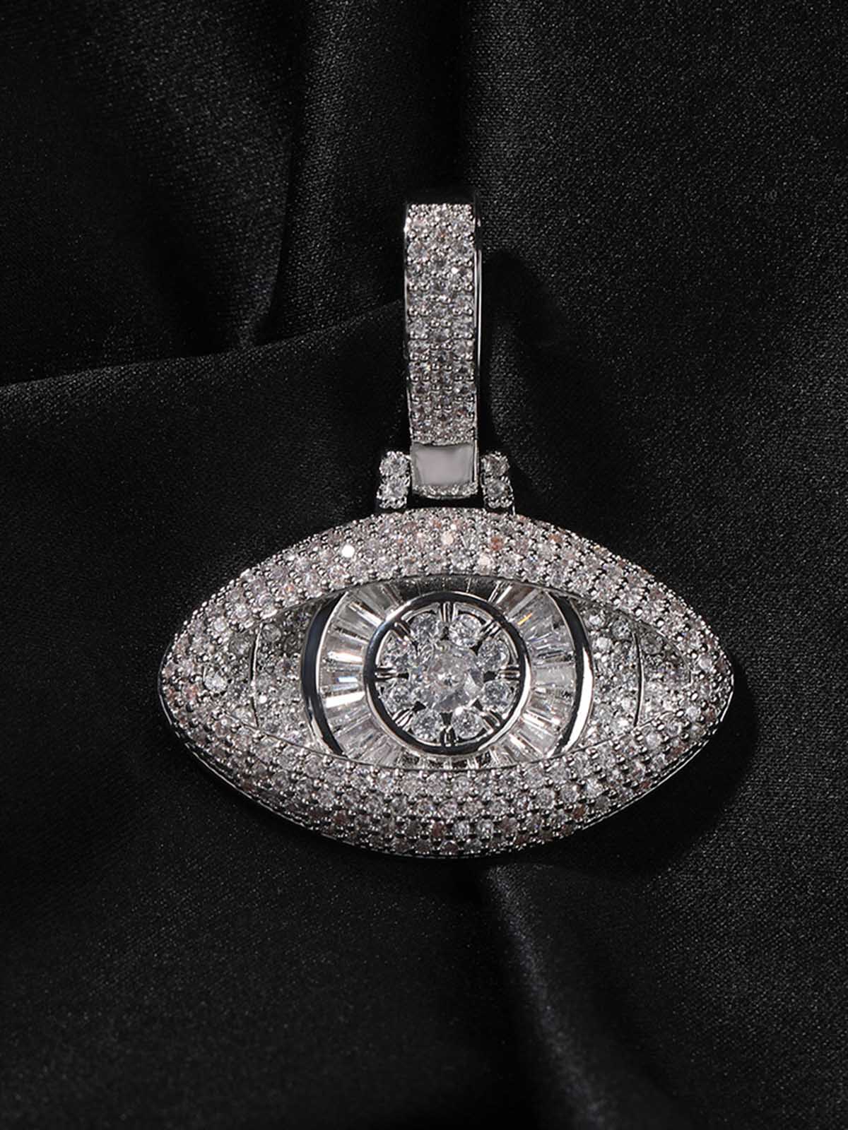 Cool copper set zircon eye pendant necklace - Image 10