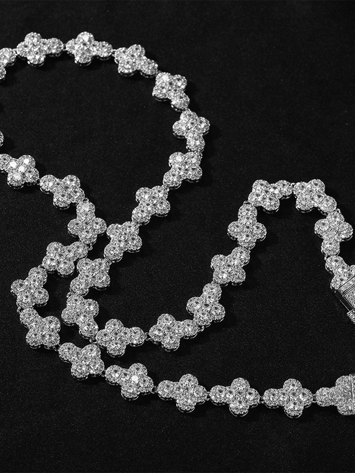 Copper-Inlaid Zircon Cross Necklace & Bracelet - Image 10