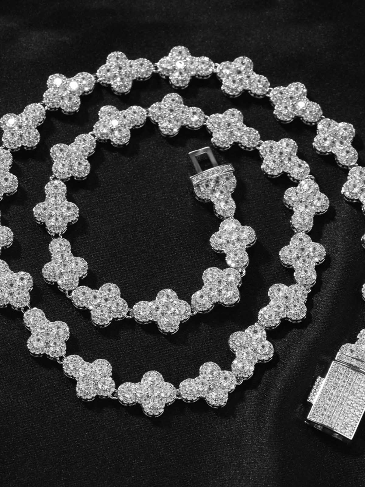 Copper-Inlaid Zircon Cross Necklace & Bracelet - Image 11