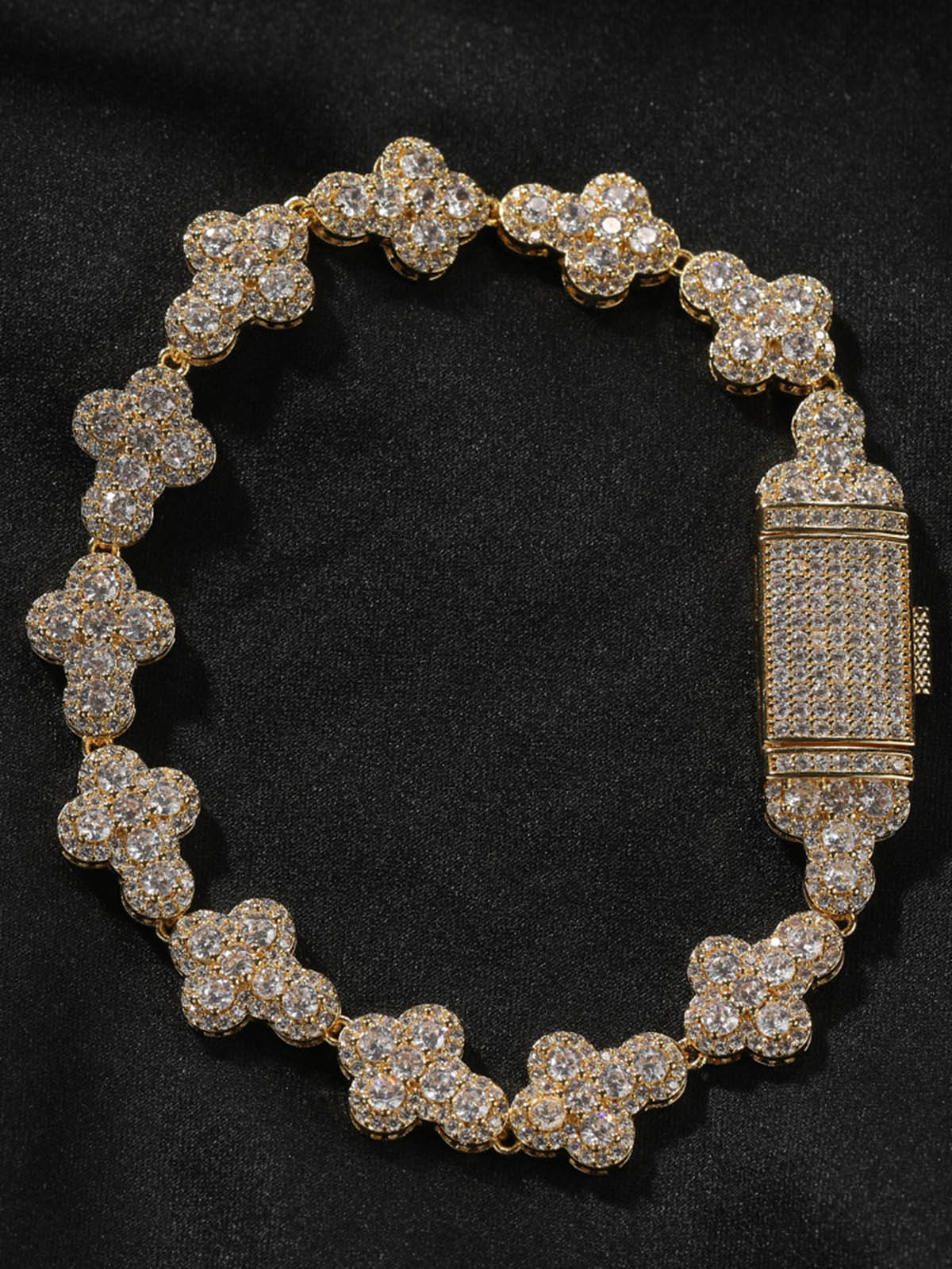 Copper-Inlaid Zircon Cross Necklace & Bracelet - Image 12