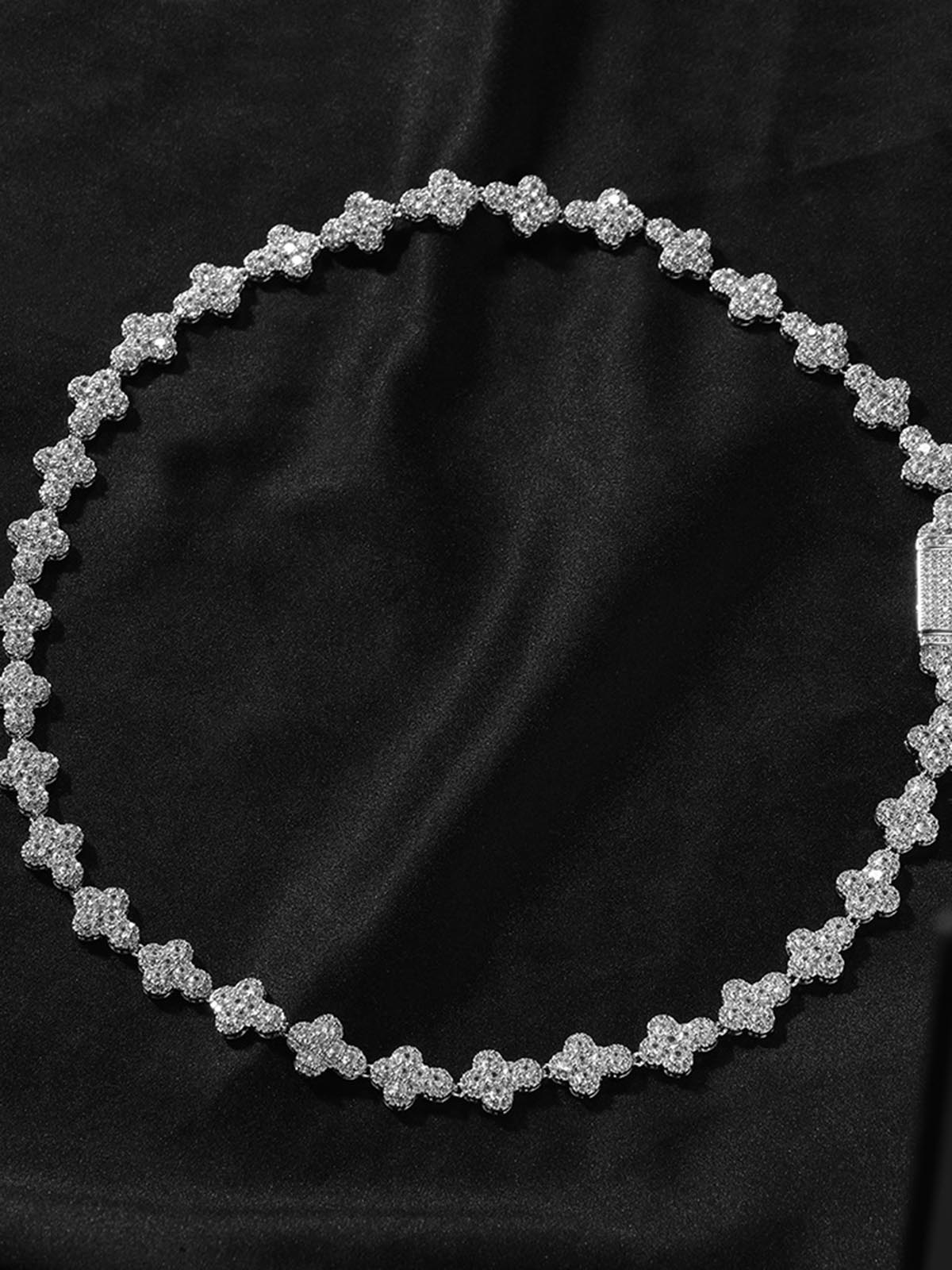 Copper-Inlaid Zircon Cross Necklace & Bracelet - Image 14