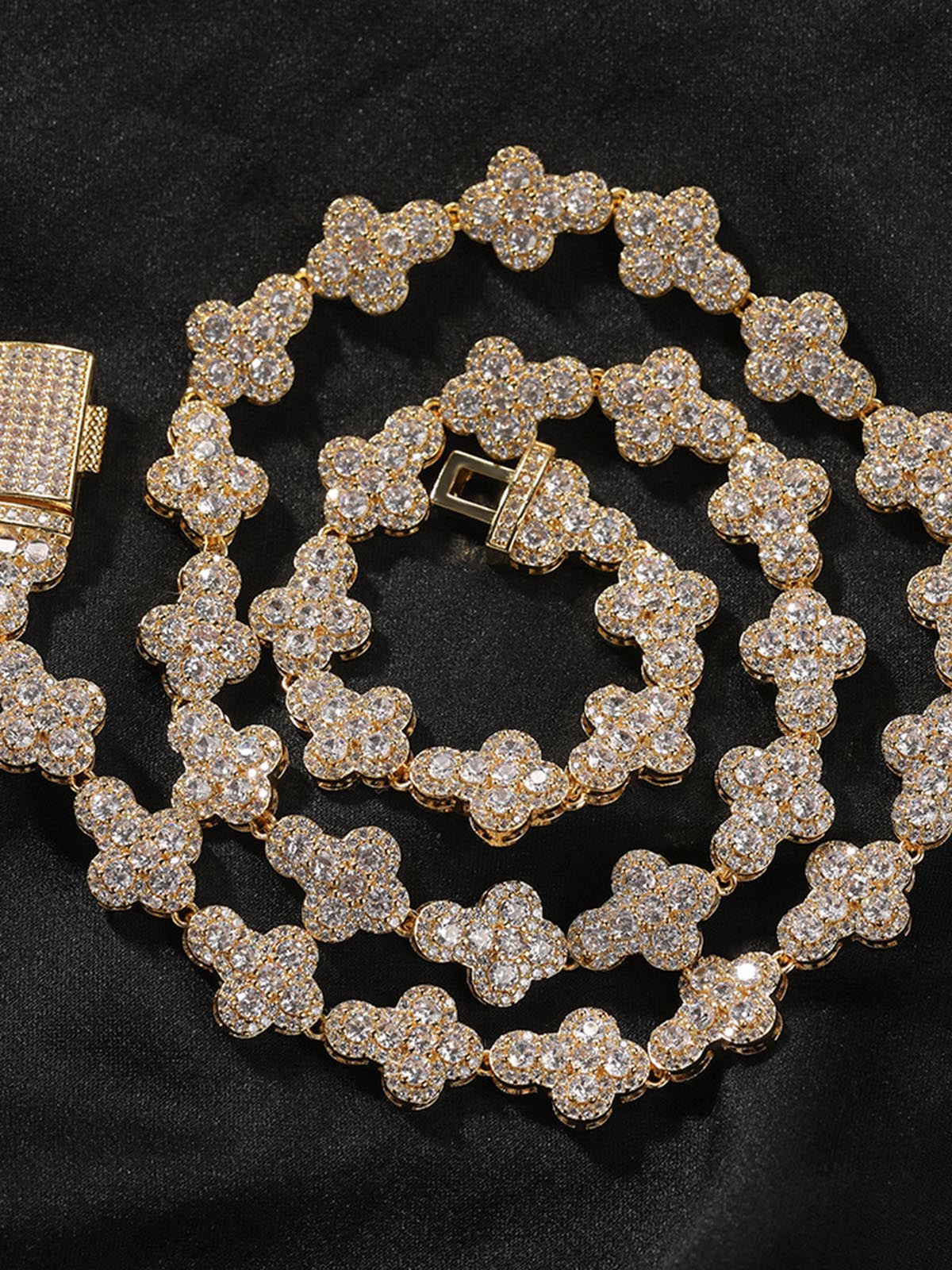 Copper-Inlaid Zircon Cross Necklace & Bracelet - Image 5