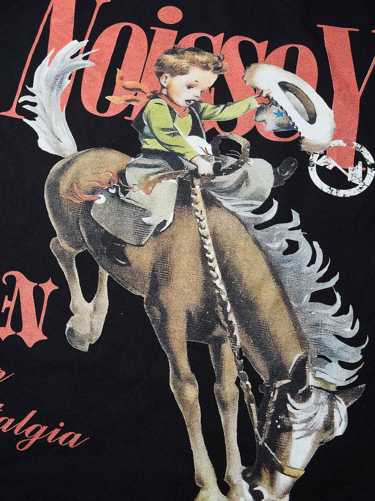 Cowboy Vintage Nostalgic Illustration Print Tank Top - Image 3