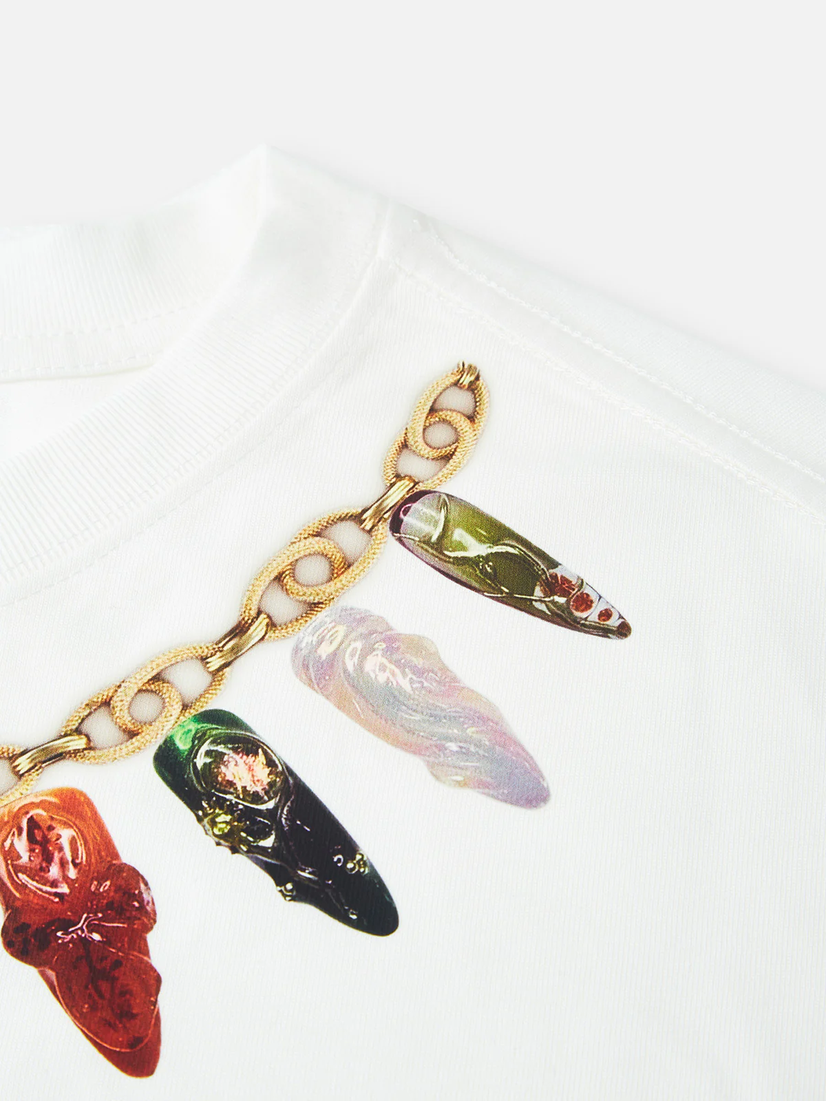 Cross Necklace Print 270g Sleeveless Round Neck Tank Top - Image 5