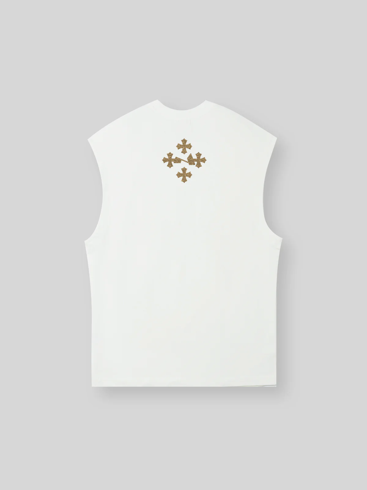 Cross Necklace Print 270g Sleeveless Round Neck Tank Top - Image 8
