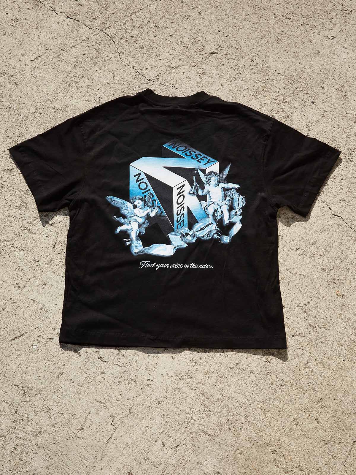 "Find Your Voice" Cube Cherub Graphic Tee - Artistic Streetwear T-Shirt - Image 6