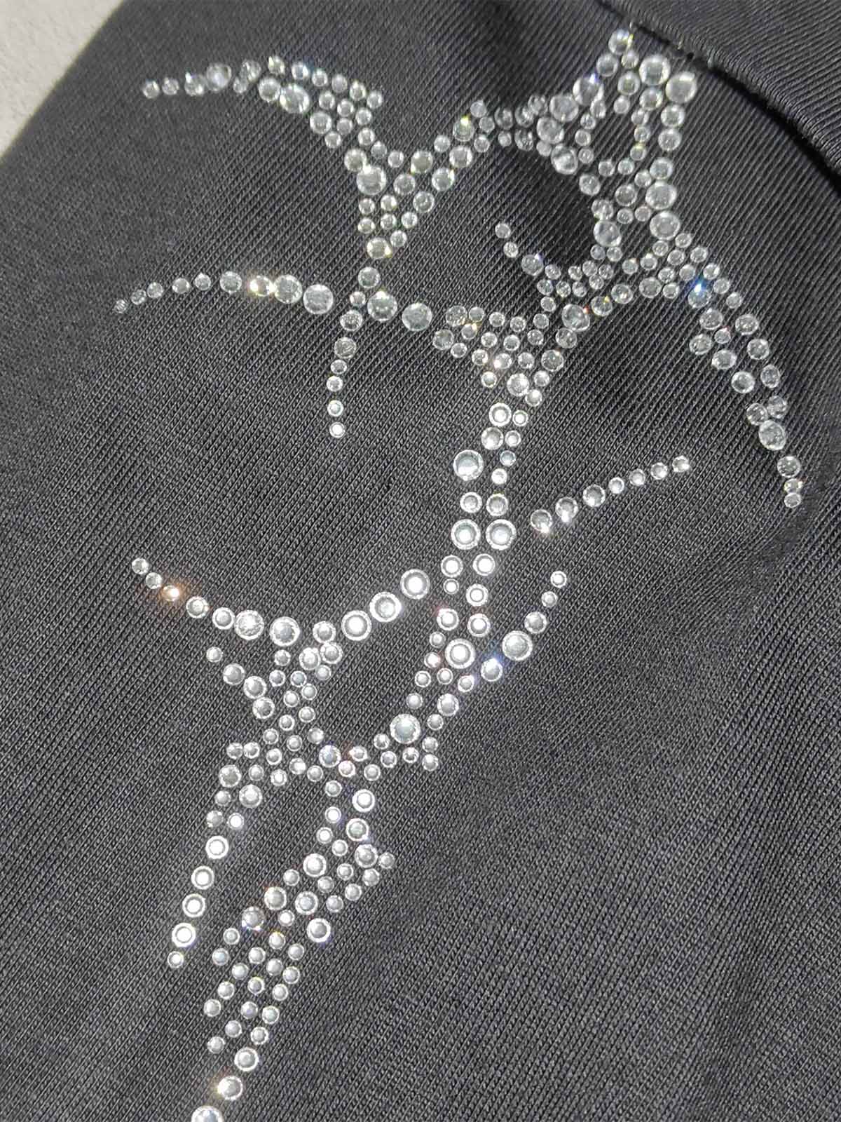 Diamond-Patterned Dual-Sleeve Cross Print Set - Image 9