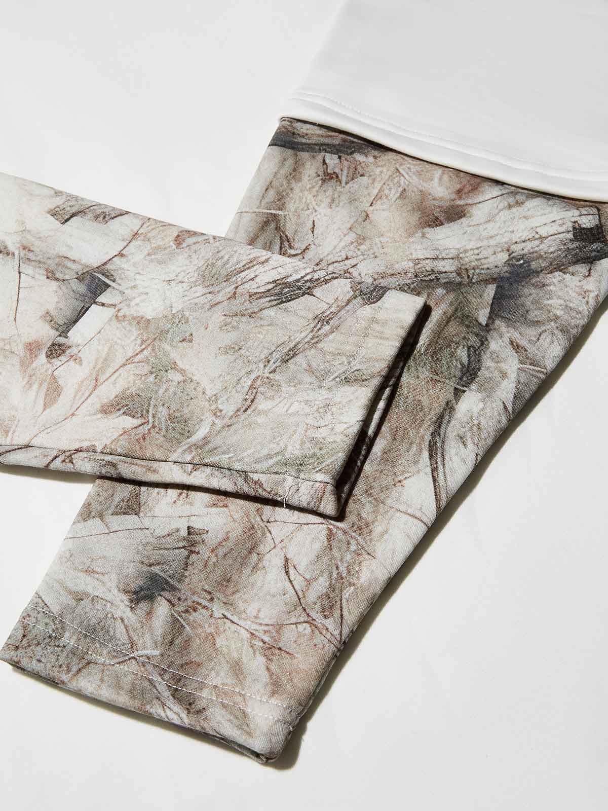 Diamond Real Tree Print Grills Fake Two-Piece Long-Sleeve Shirt - Image 5