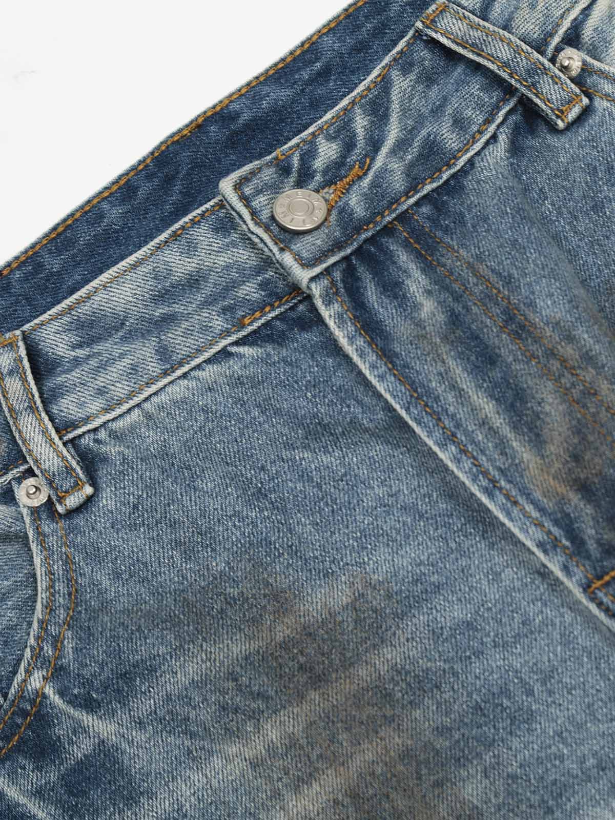 Distressed Ripped Machete-Cut Jeans - Image 4