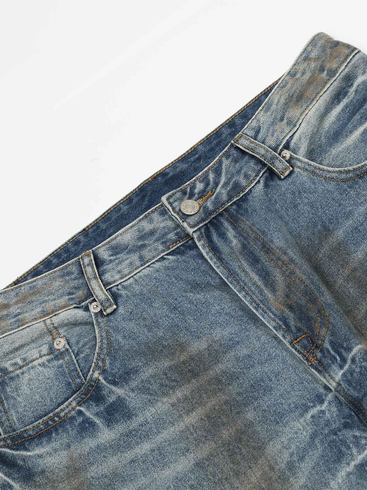 Distressed Ripped Machete-Cut Jeans - Image 6