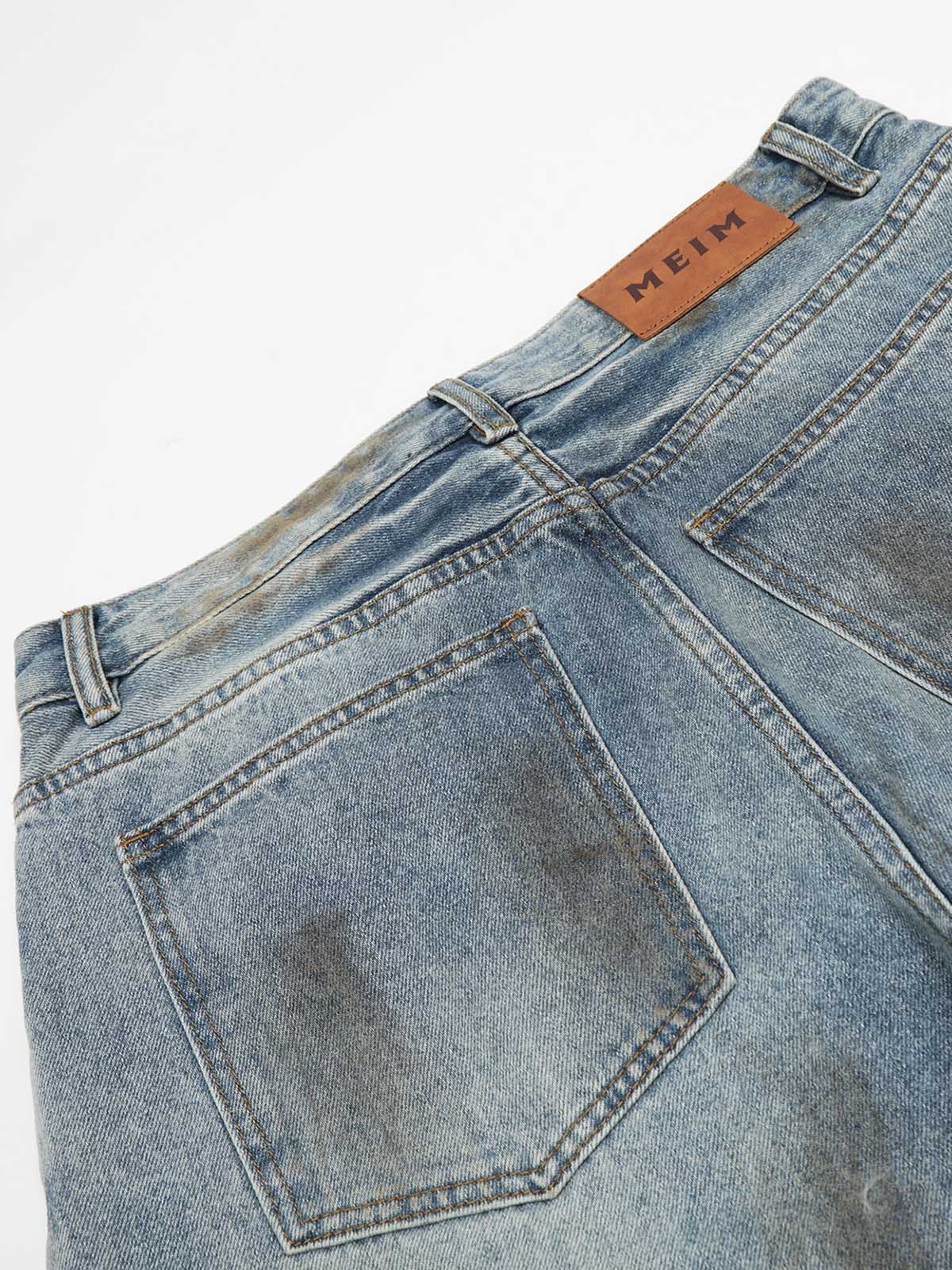 Distressed Ripped Machete-Cut Jeans - Image 7
