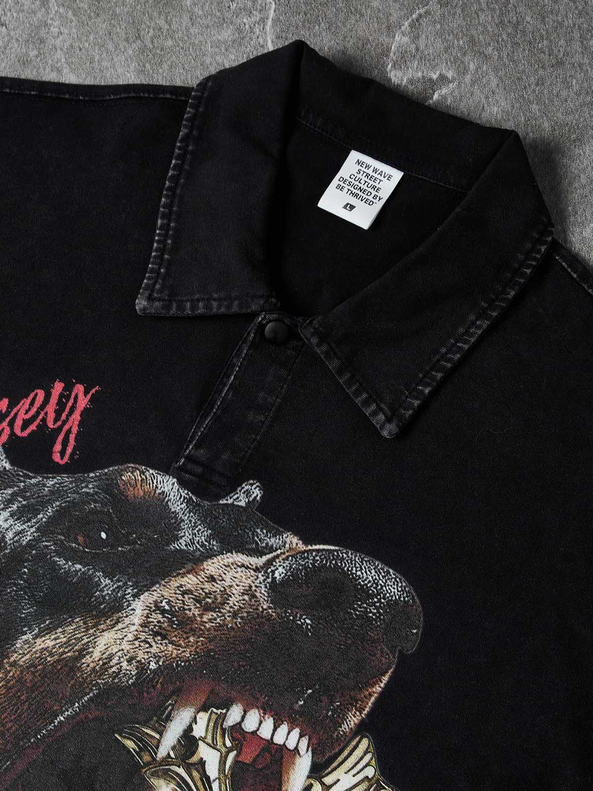 NOISSEY DOBERMAN CRUCIFIX - GET RICH GOLDEN ART SHIRT - Image 5