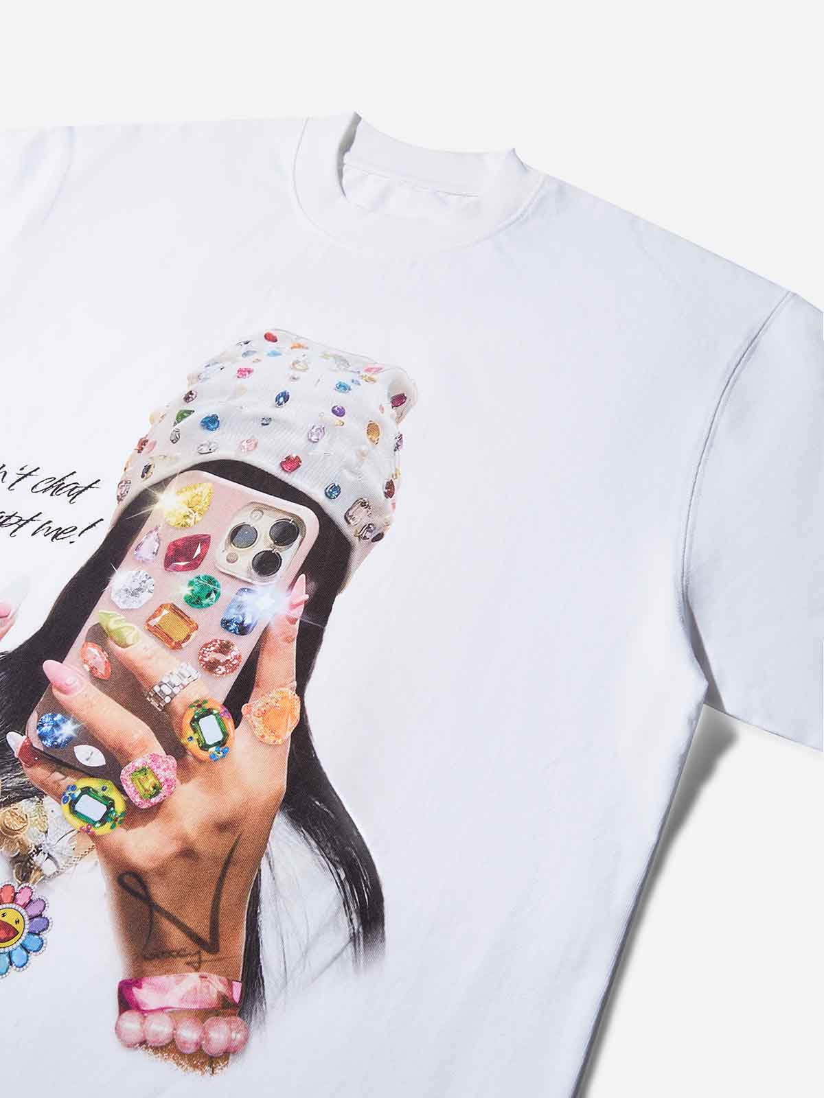 "Don't ChatGPT me!" T-shirt with Girl's Mirror Selfie Print - Image 6