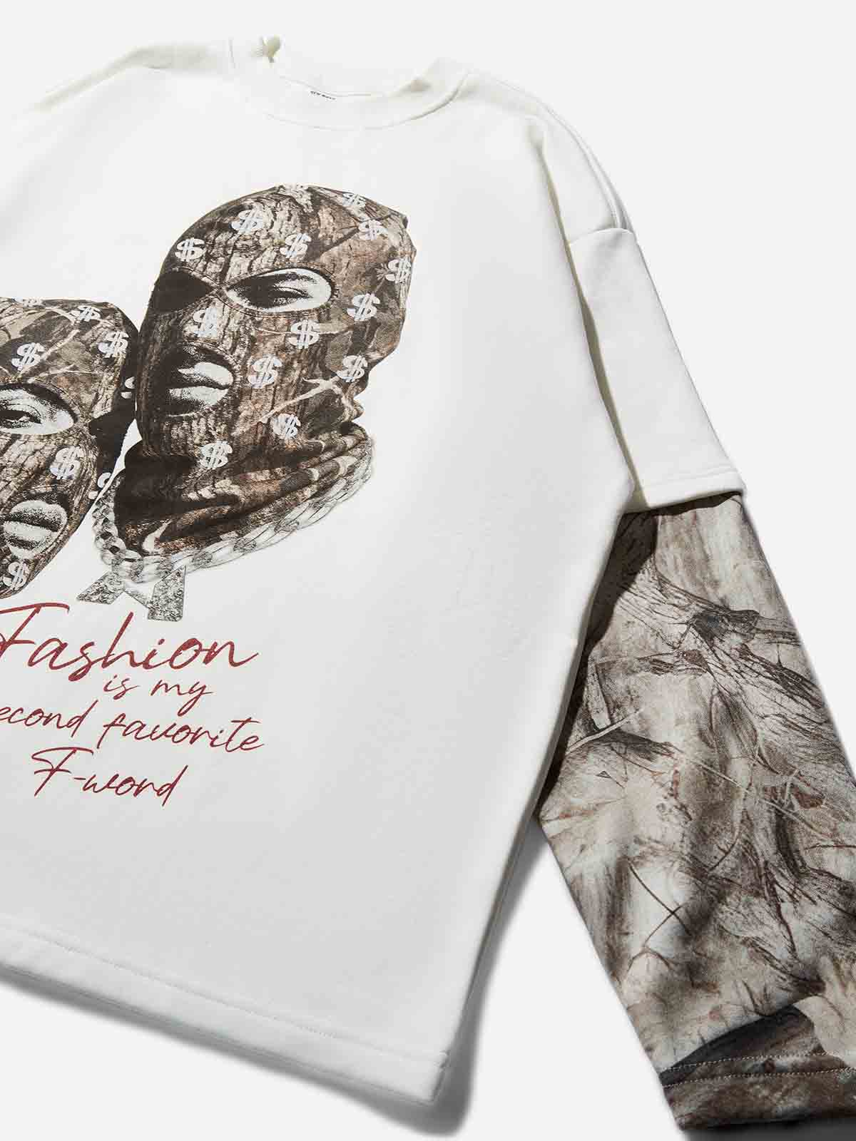 Double Real Tree Print Balaclava Tree Pattern Long Sleeve - Image 3