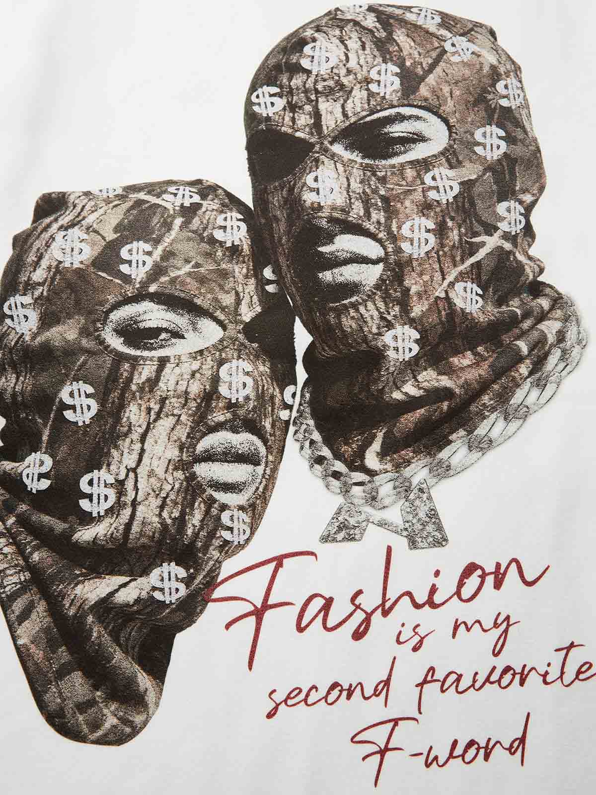 Double Real Tree Print Balaclava Tree Pattern Long Sleeve - Image 4