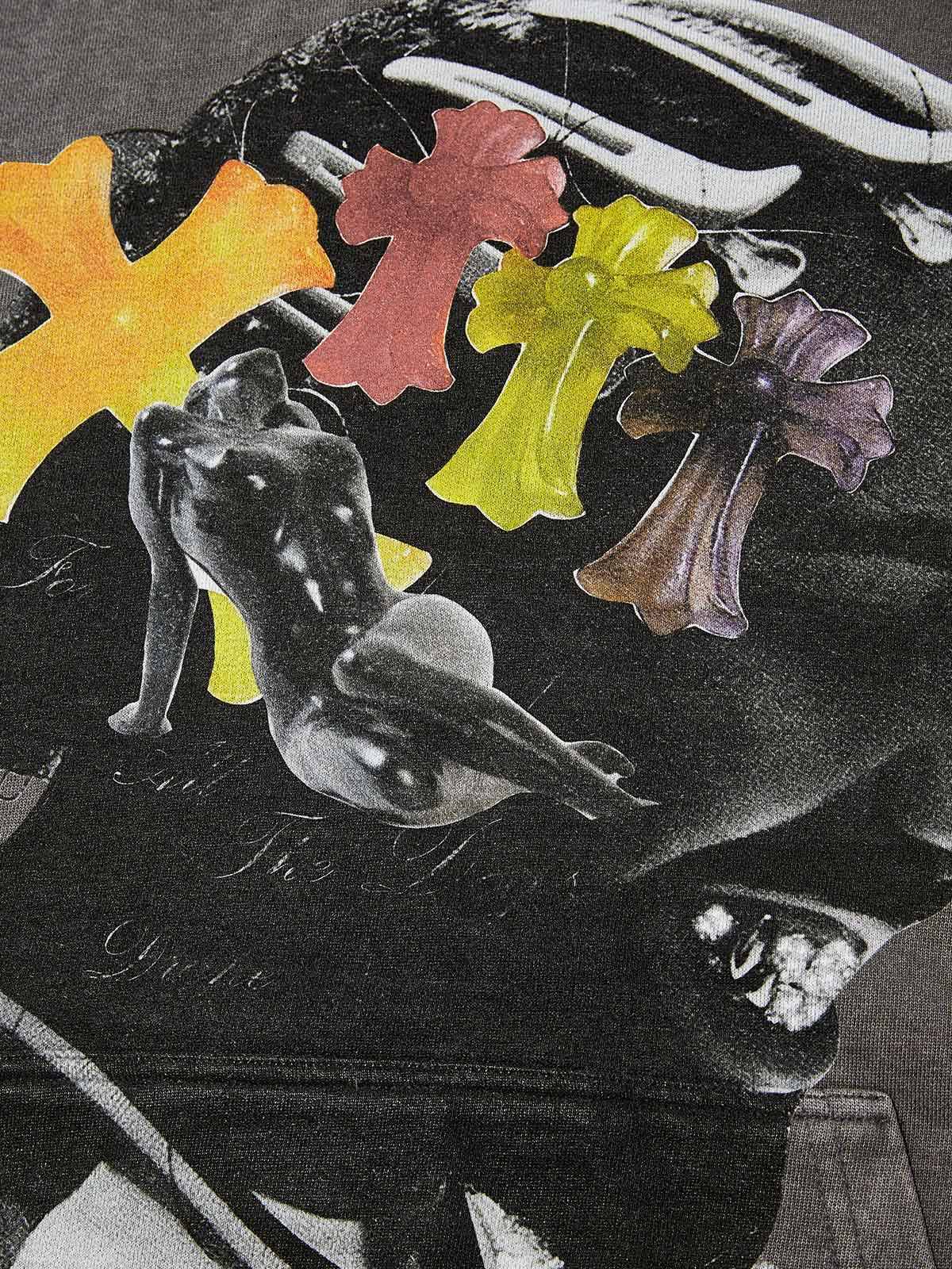 Celebrity Art Cross Collage Print 350g Washed Hoodie - Image 3