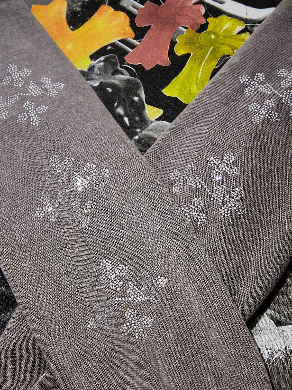 Celebrity Art Cross Collage Print 350g Washed Hoodie - Image 5