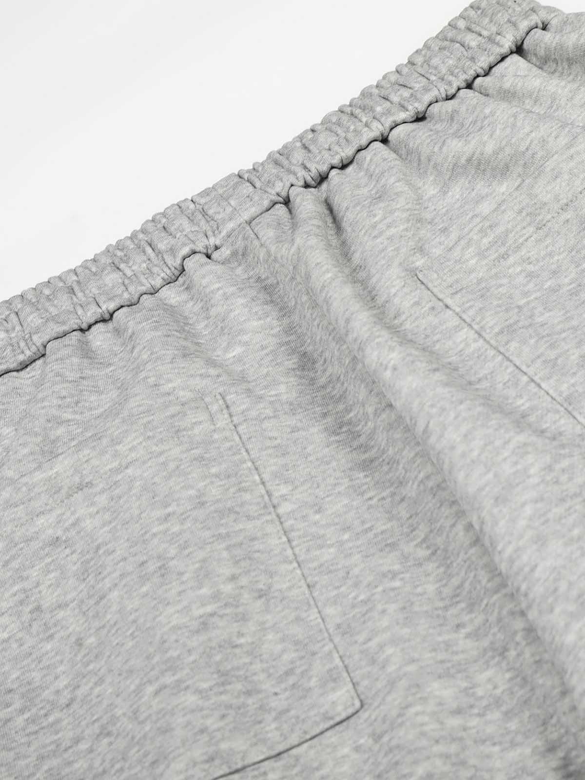 Elastic Waistband Curved-Cut Casual Pants - Image 10