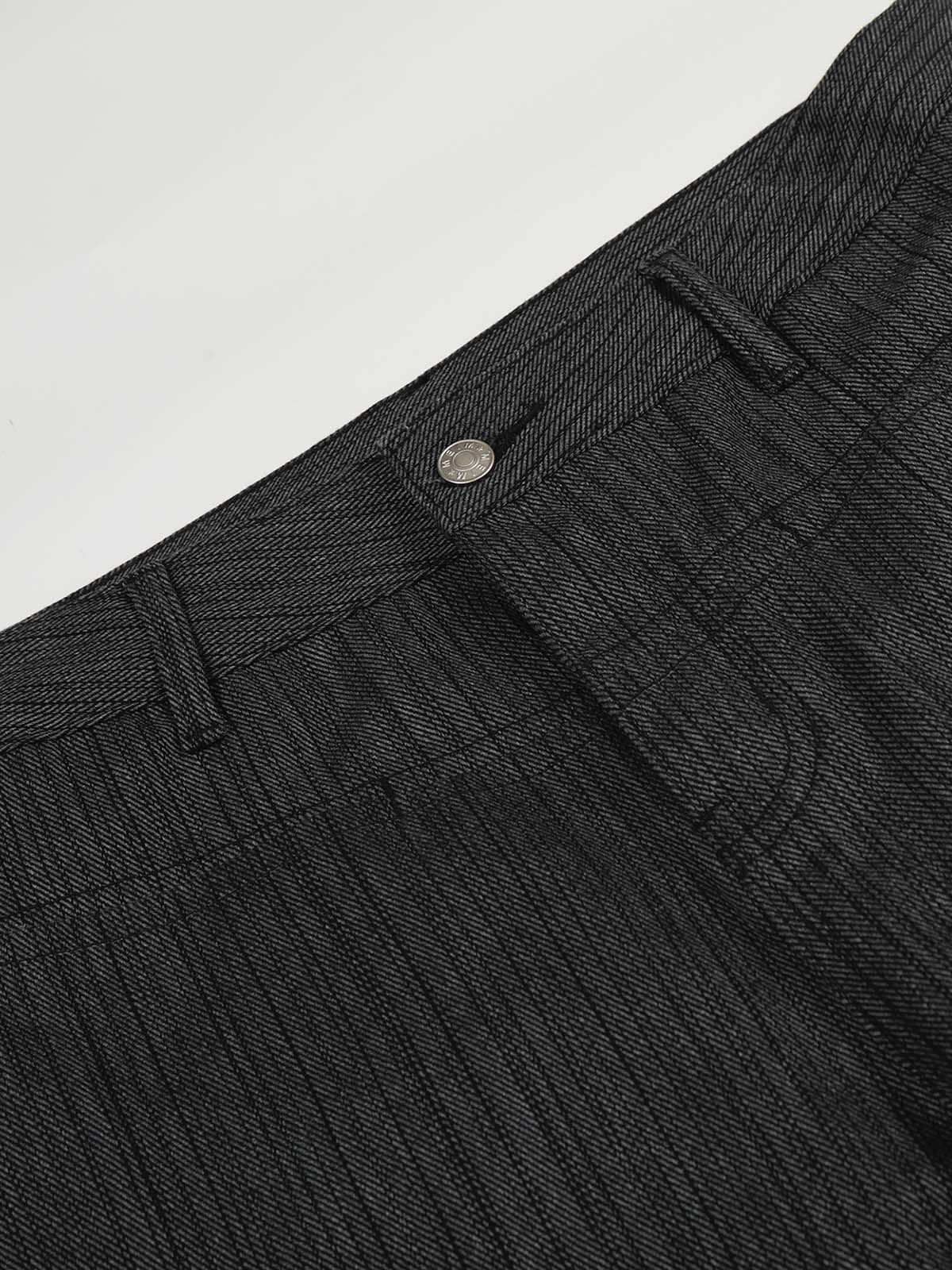 Embroidered Gray-Black Jeans - Image 4