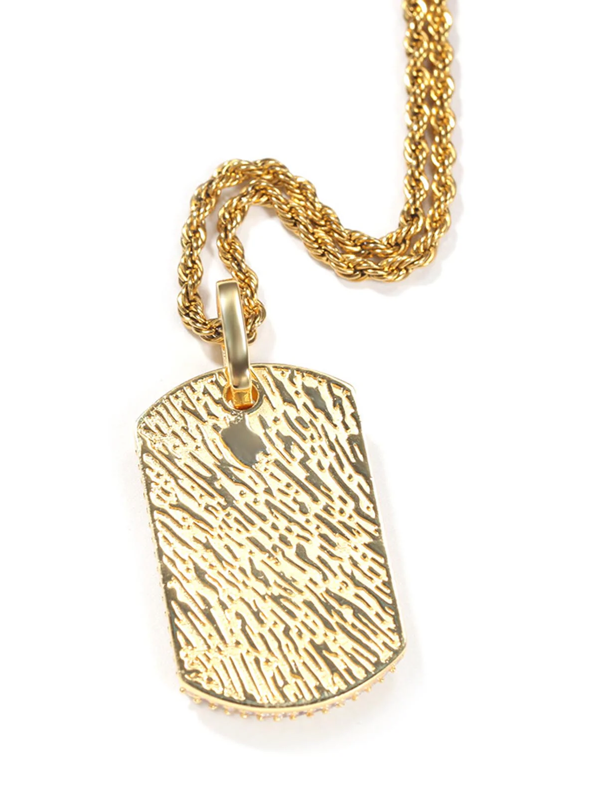 Full-Diamond Crucifix Square Copper Necklace - Image 12