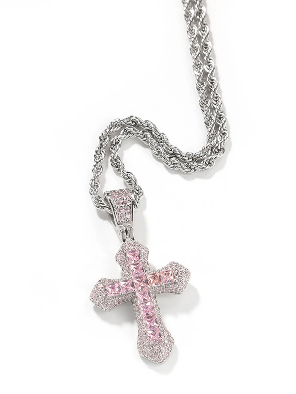 Full Pave Cross Necklace - Image 14