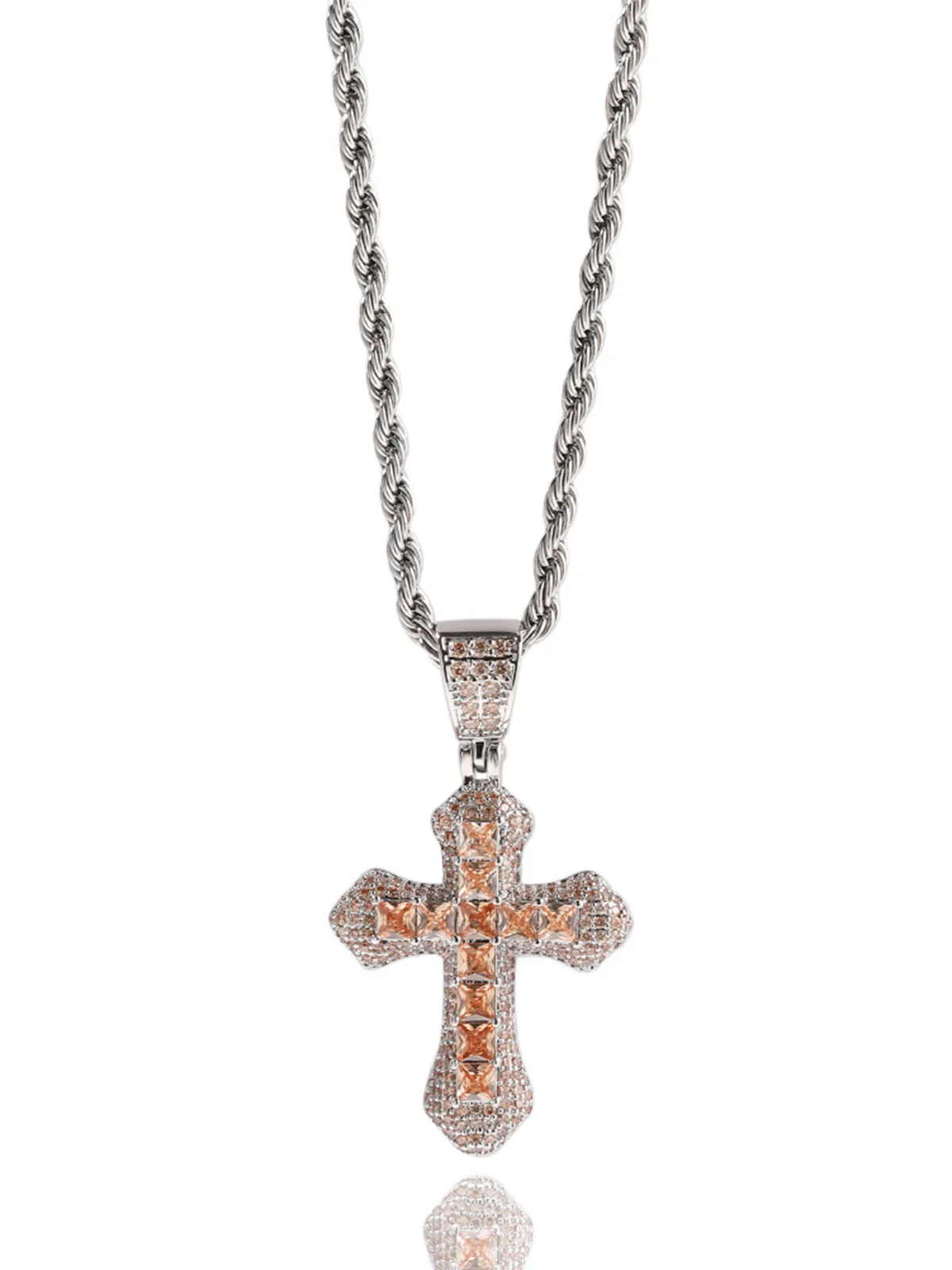 Full Pave Cross Necklace - Image 15