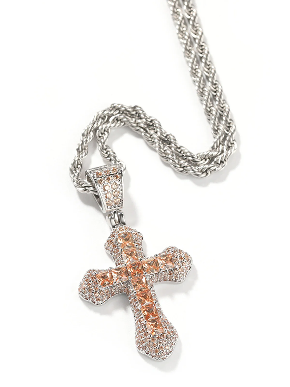 Full Pave Cross Necklace - Image 16