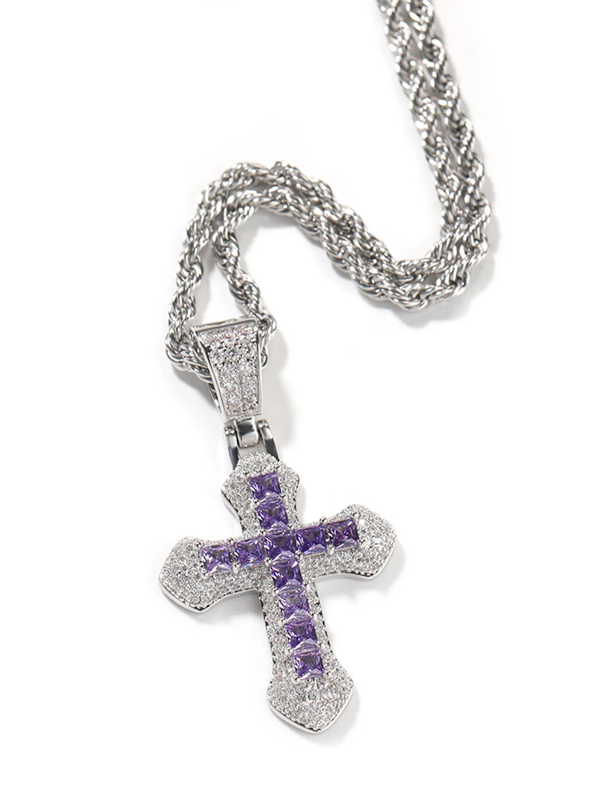 Full Pave Cross Necklace - Image 18