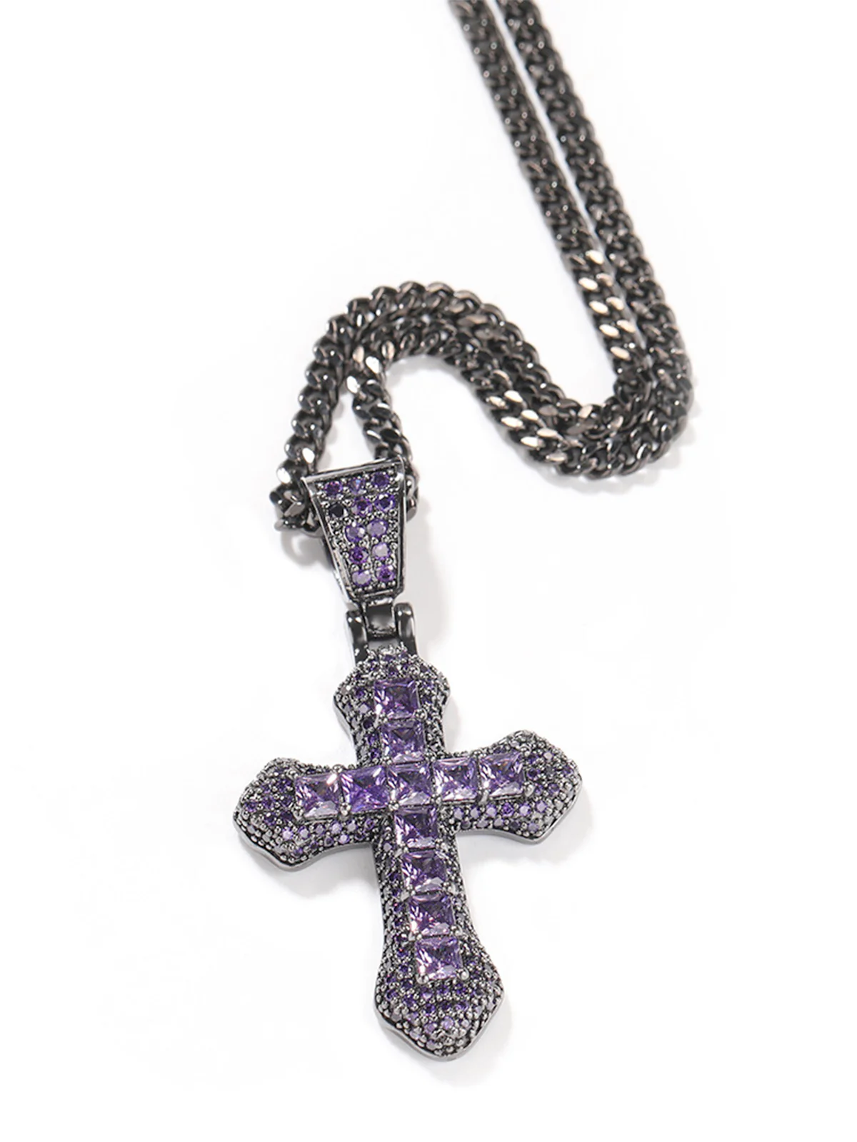 Full Pave Cross Necklace - Image 19