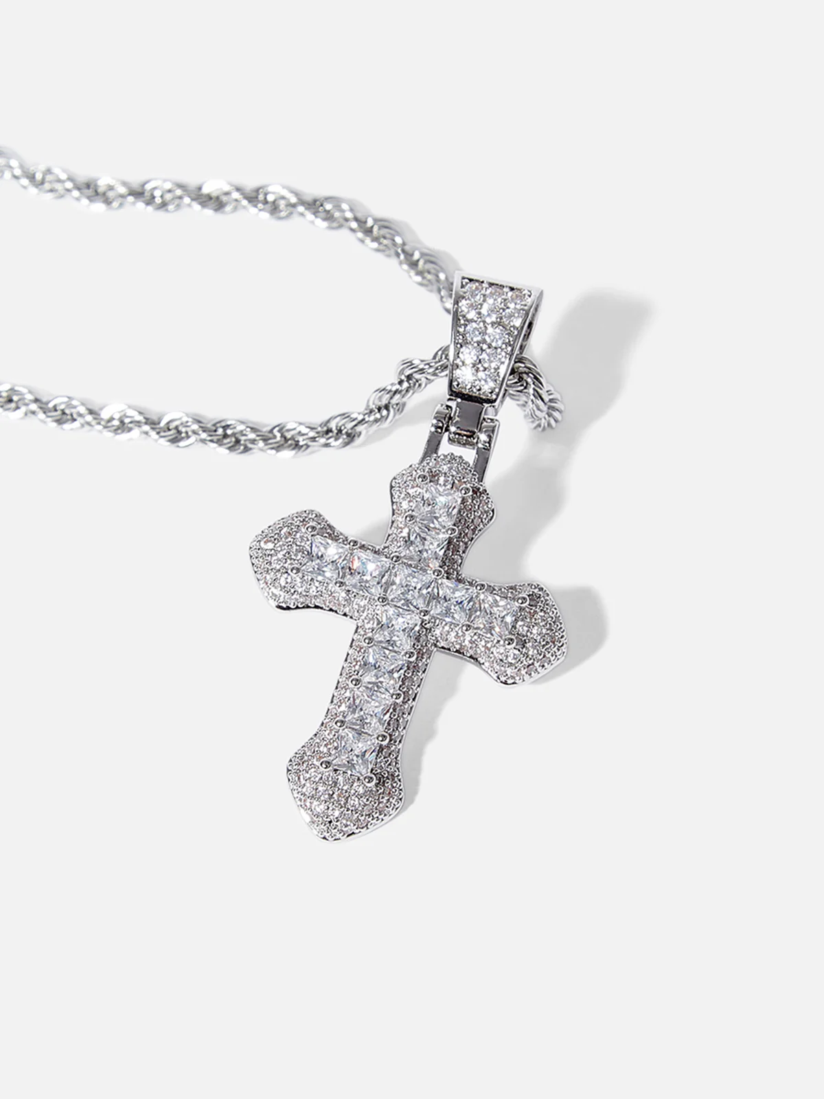Full Pave Cross Necklace - Image 7