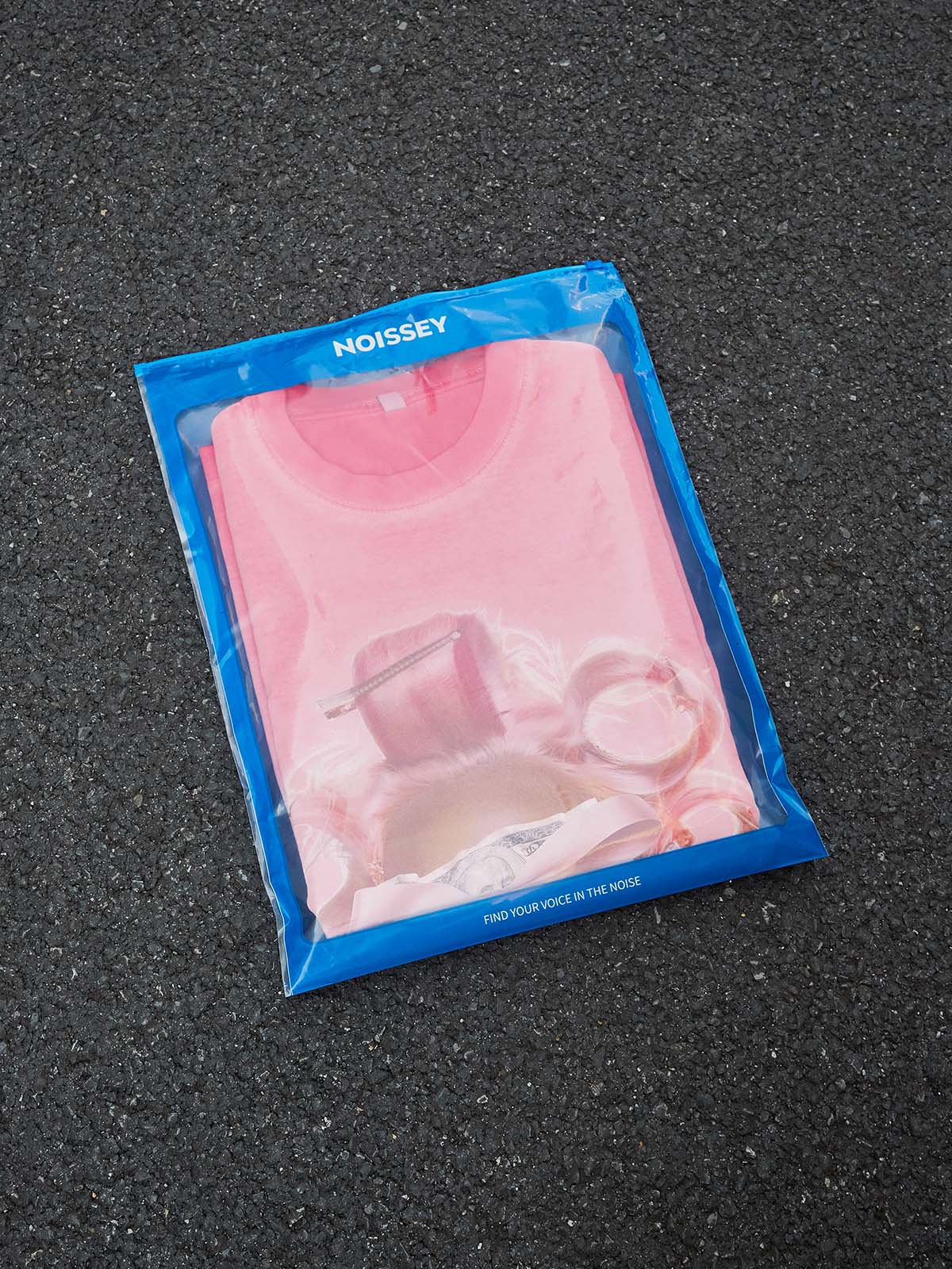 Girl and Her Curling Iron Pink Wash Print T-shirt - Image 6