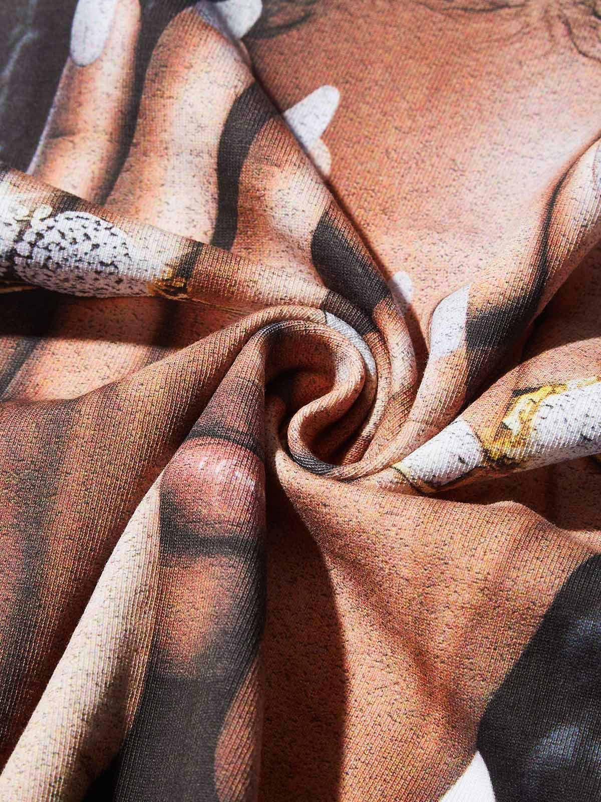 Boxy oversized T-shirt Girl & Her Gilded Nail Art Print T-Shirt - Image 9