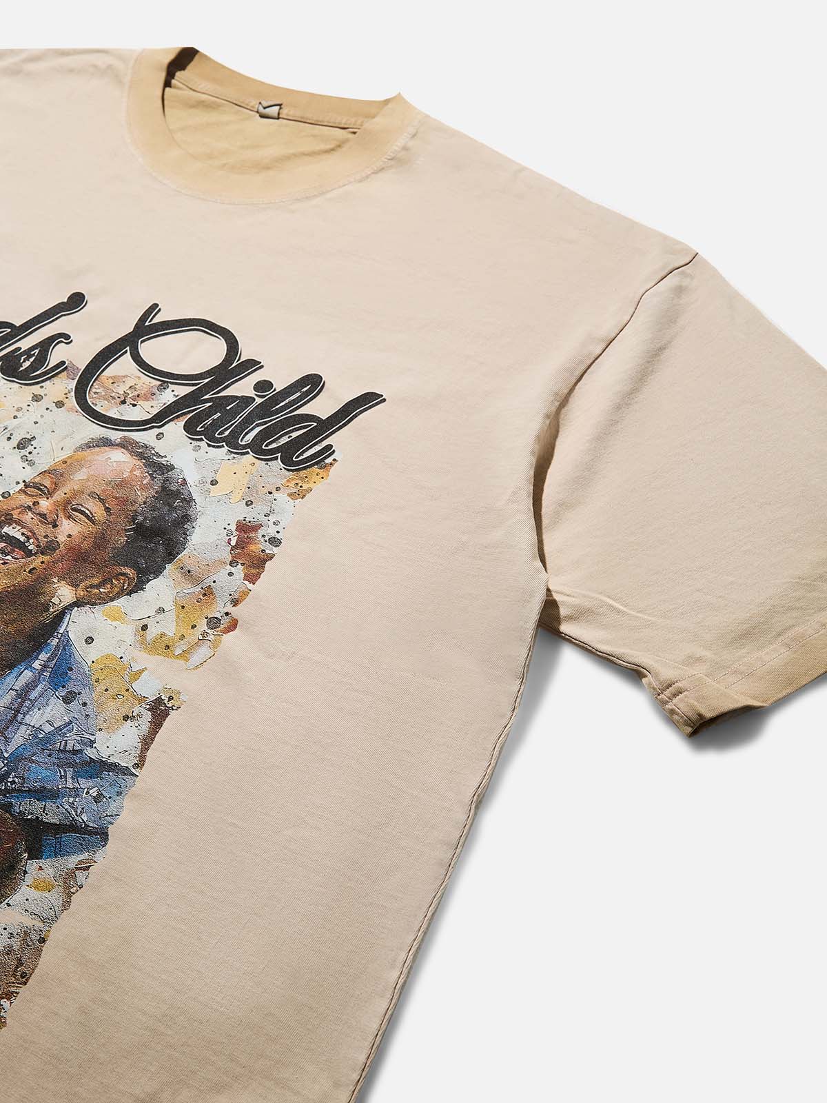 GOD'S CHILD Brown Gradient Print T-shirt - Image 3