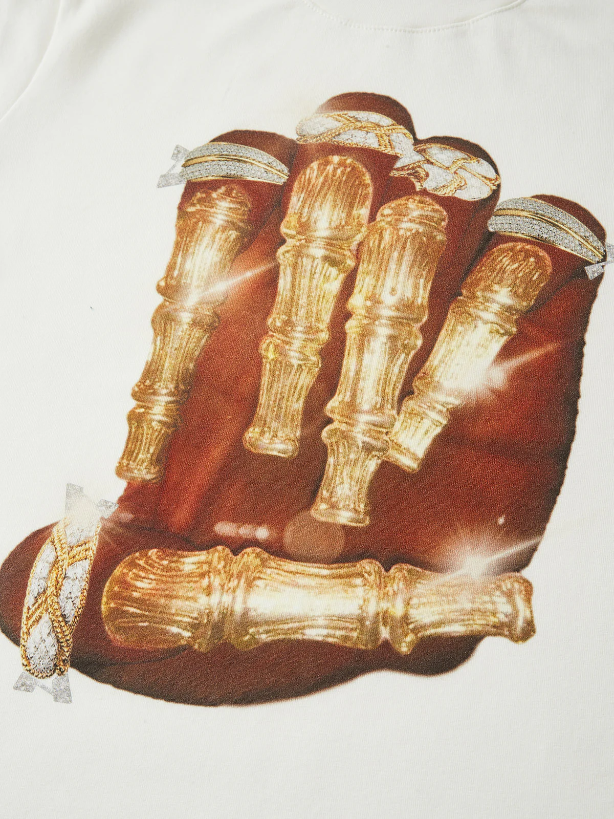 Golden Bone Nail Print baby tee - Image 3
