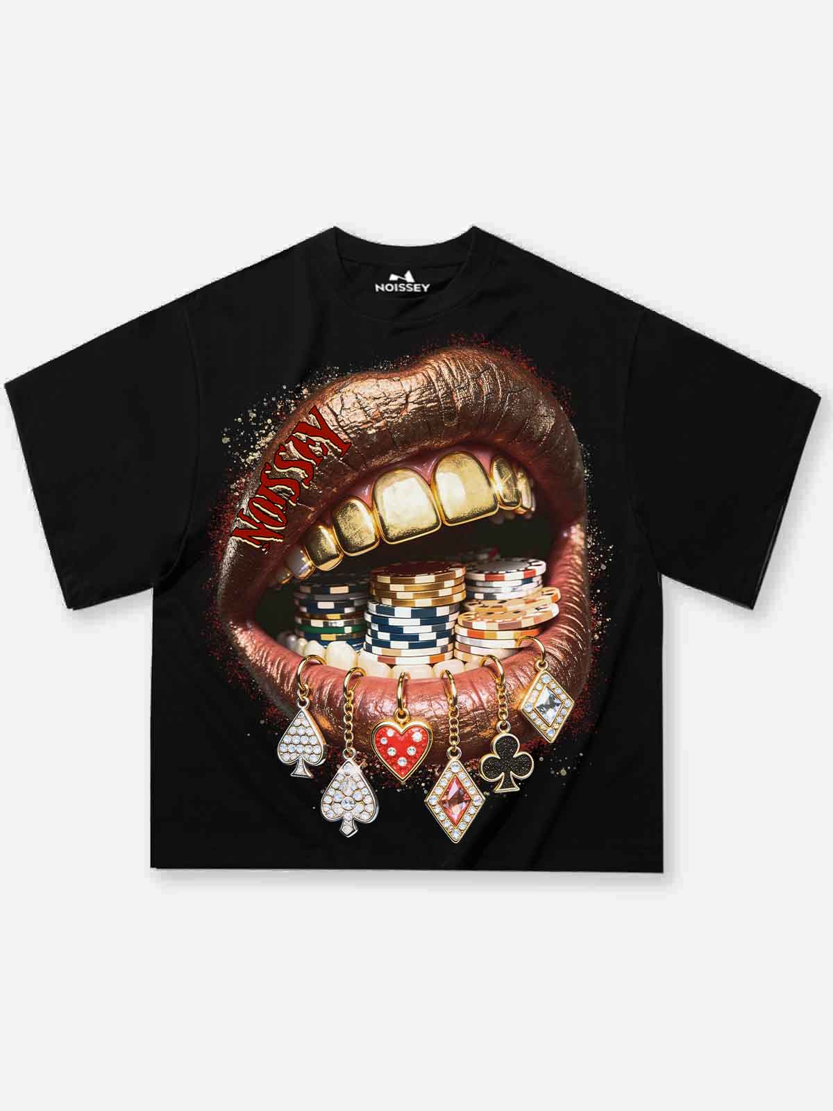 NOISSEY GOLDEN GRILLS POKER - CASINO ART BOXY TEE