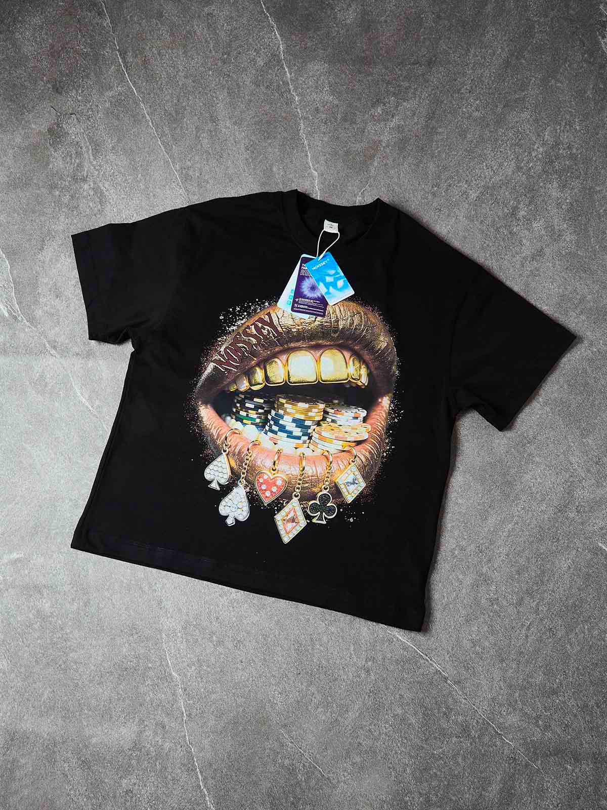 NOISSEY GOLDEN GRILLS POKER - CASINO ART BOXY TEE - Image 7