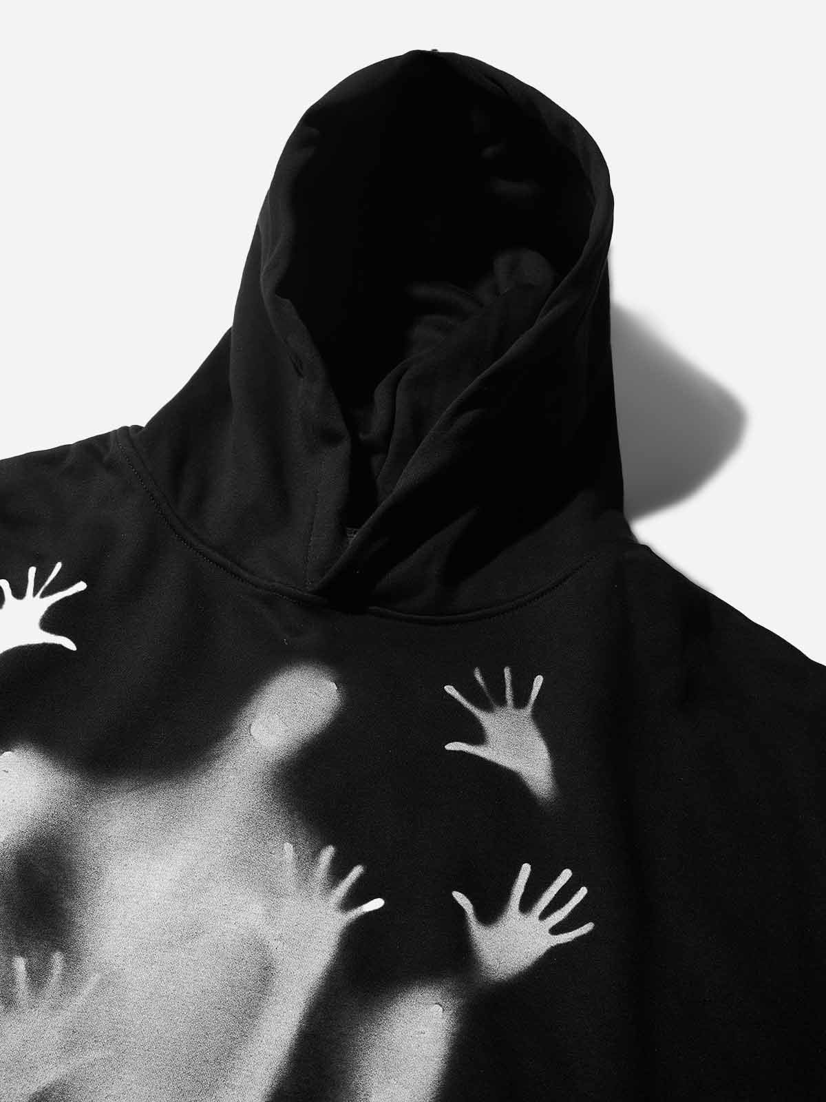 Halloween Special - Horror Portrait Printed Tech-Fabric Hoodie - Image 5