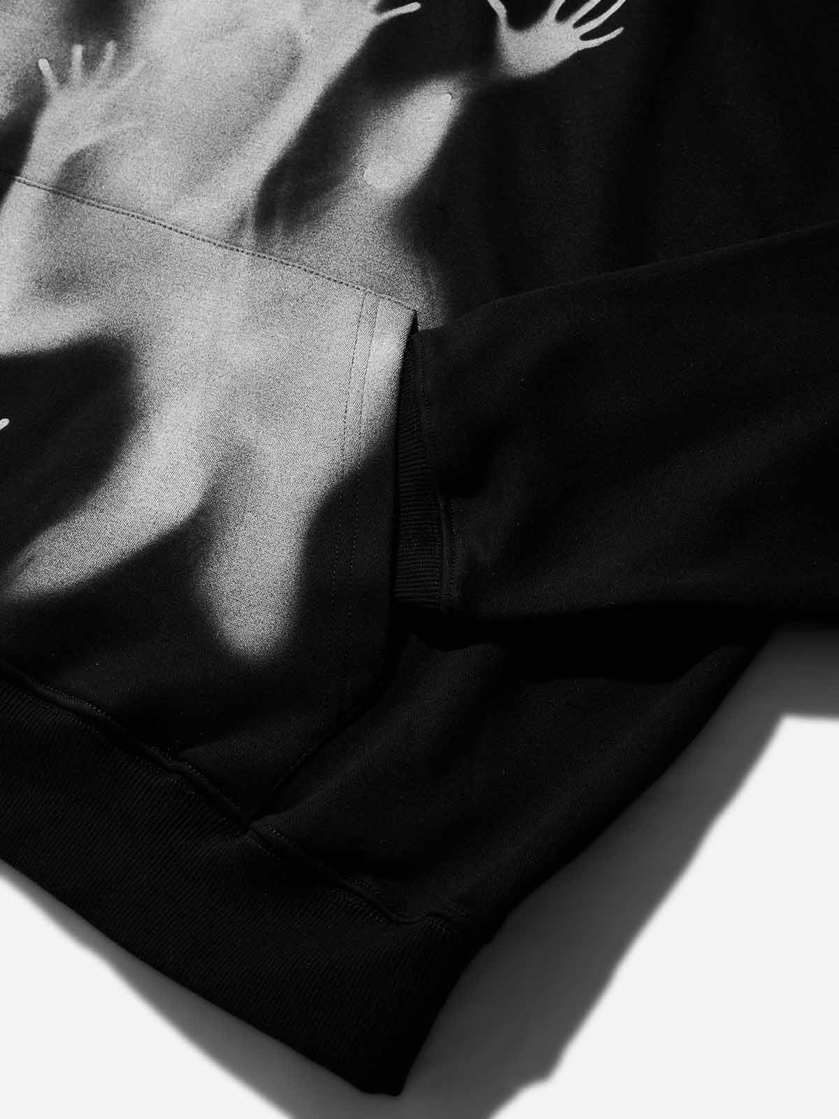 Halloween Special - Horror Portrait Printed Tech-Fabric Hoodie - Image 7