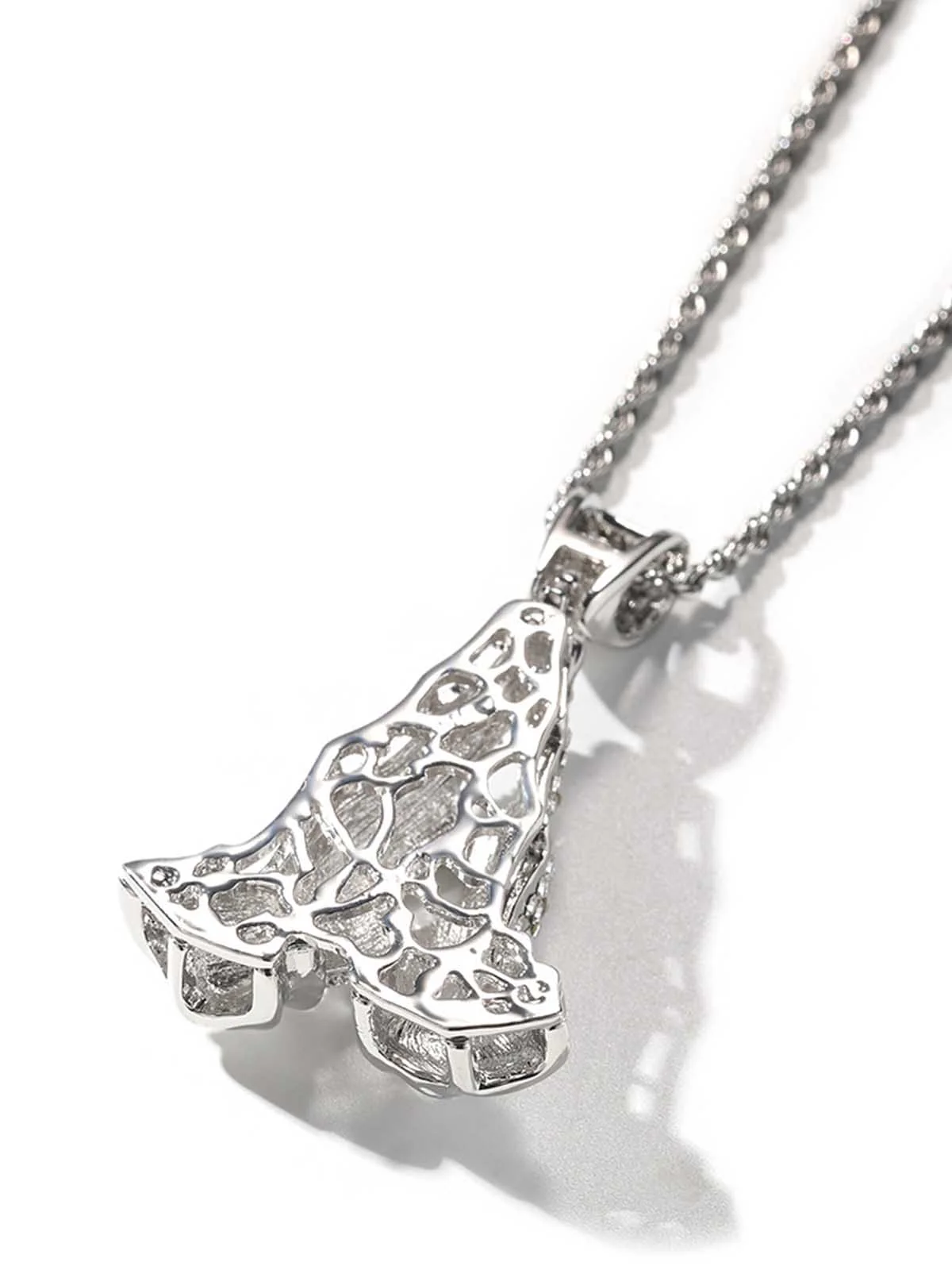 Hands Praying Full Diamond Necklace - Image 10