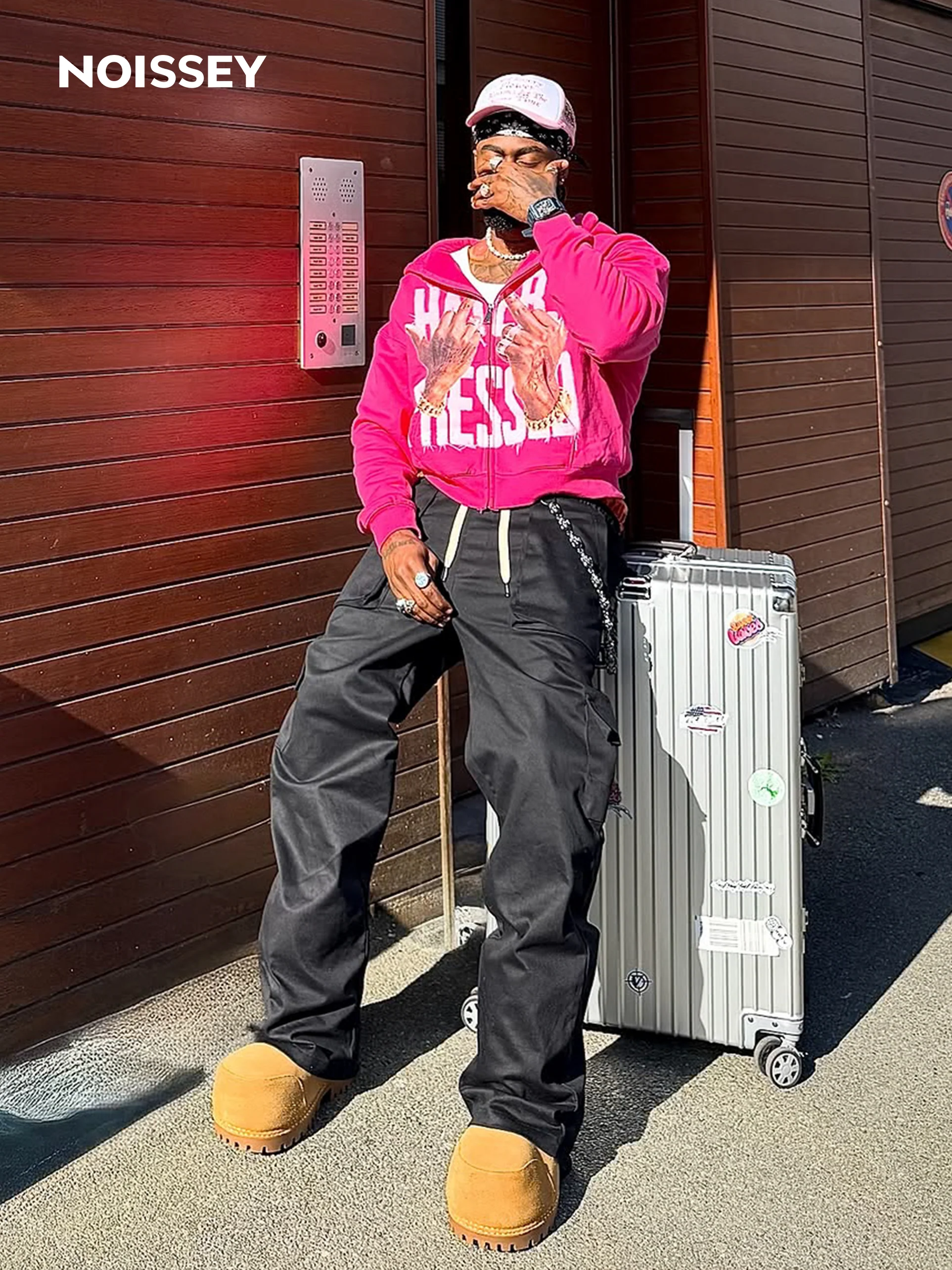 HATERS PRESSED! Pink Warm Printed Hoodie - Image 4