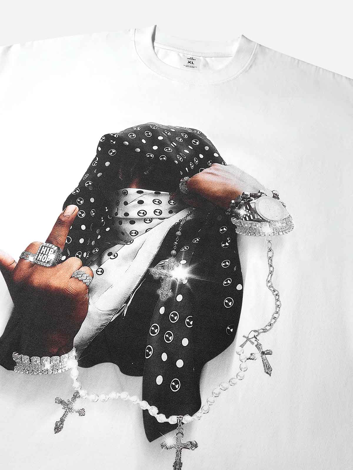 Headscarf Art, Glowing Arm Material, Genuine Two-Piece Print Long Sleeve - Image 4