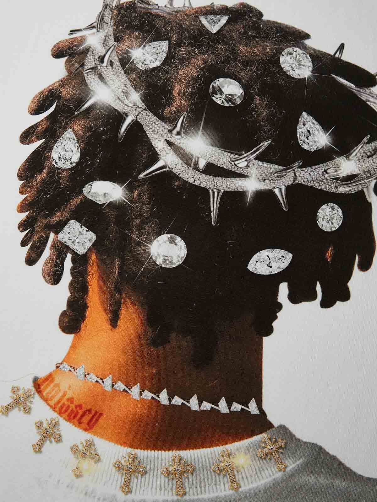 High quality Jesus's Thorn Crown Character Print heavyweight T-shirt - Image 7