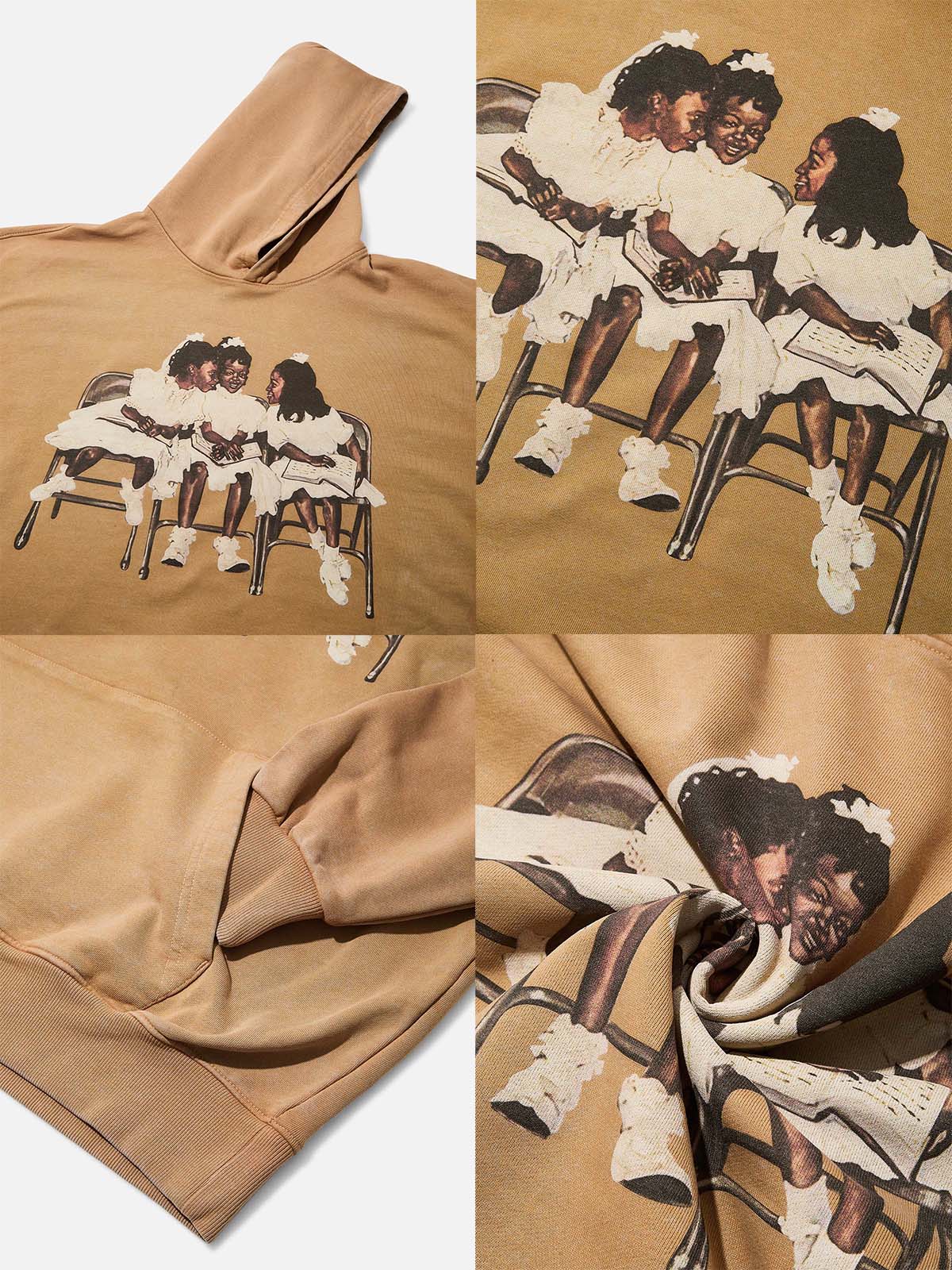 High Quality Laughing Black Girl Print 425g Hoodie - Image 10
