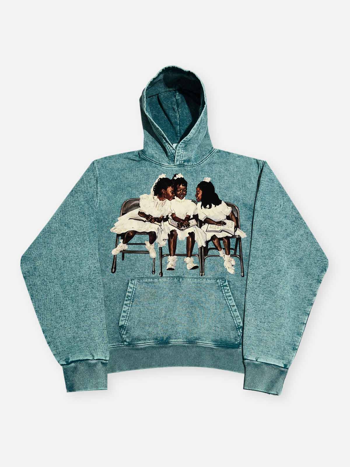 High Quality Laughing Black Girl Print 425g Hoodie - Image 16