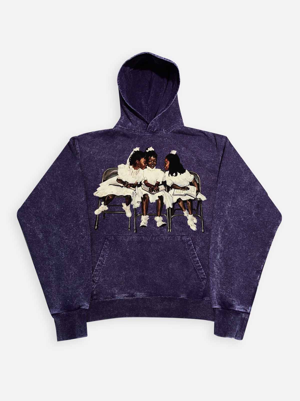 High Quality Laughing Black Girl Print 425g Hoodie - Image 18