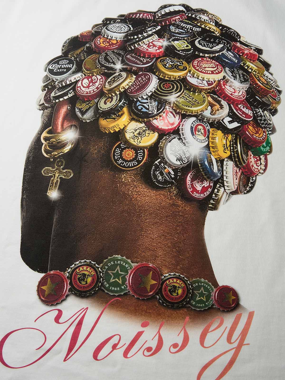 High quality Wild bottle top head print 310g T-shirt - Image 5