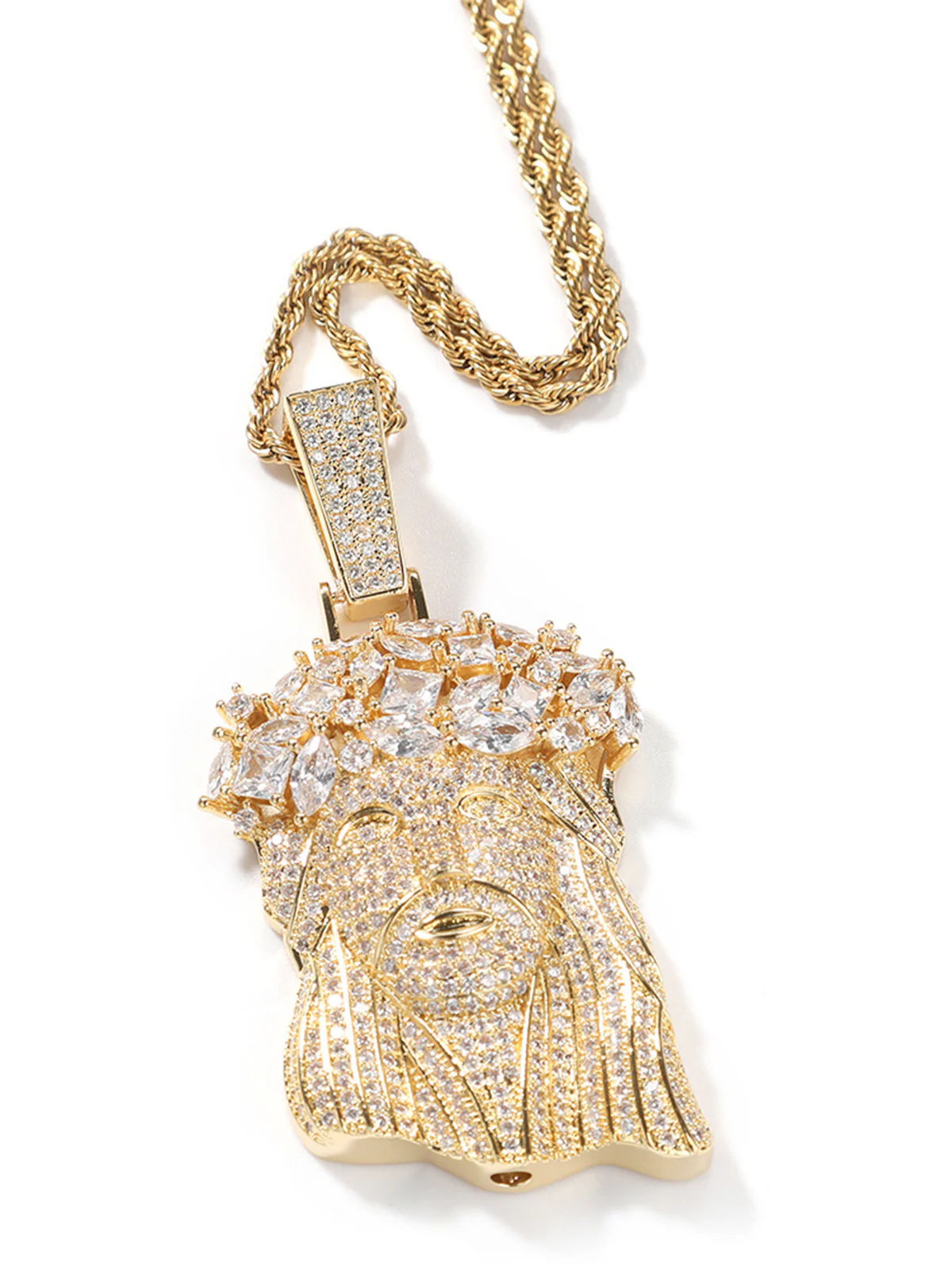 Jesus cubic zirconia full diamond Necklace - Image 5